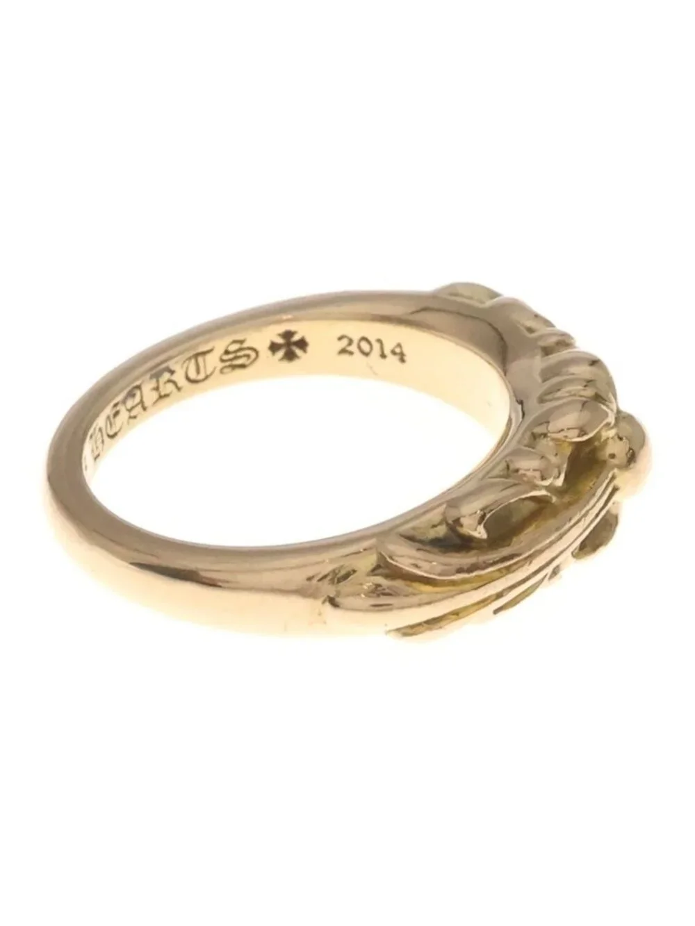 Chrome Hearts 22K Babyclsc Baby Classic Floral Cross Gold Ring